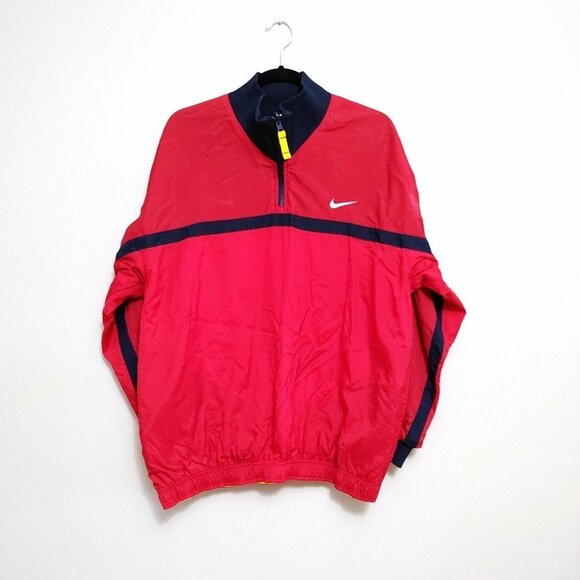 Nike 90s Vintage 1/4 Zip Reversible Nylon Jacket Boys Size XL (18-20) Mock Neck - Picture 4 of 4